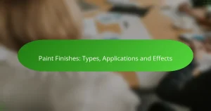 Finitions de peinture : types, applications et effets